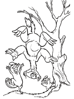 A coloring page of ice age